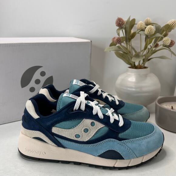 Saucony Shadow 6000 Sneaker Blue/Royal Blue/White S70441-33 Men 9M Tried On main image 7